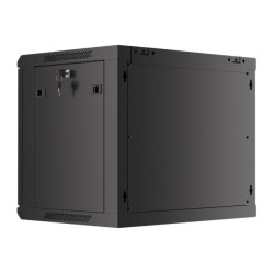 Lanberg | Rack cabinet 19" wall-mount 9U/600x450 for self-assembly with metal door (flat pack) | WF01-6409-00B | Black