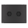 Lanberg | Rack cabinet 19" wall-mount 9U/600x450 for self-assembly with metal door (flat pack) | WF01-6409-00B | Black