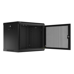 Lanberg | Rack cabinet 19" wall-mount 9U/600x450 with perforated door (flat pack) | WF01-6409-23B | Black