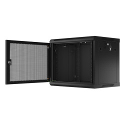 Lanberg | Rack cabinet 19" wall-mount 9U/600x450 with perforated door (flat pack) | WF01-6409-23B | Black