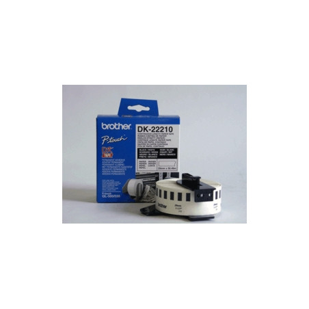 Brother | DK-22210 Continuous Length Paper Label | White | DK | 29mm | 30.5 m