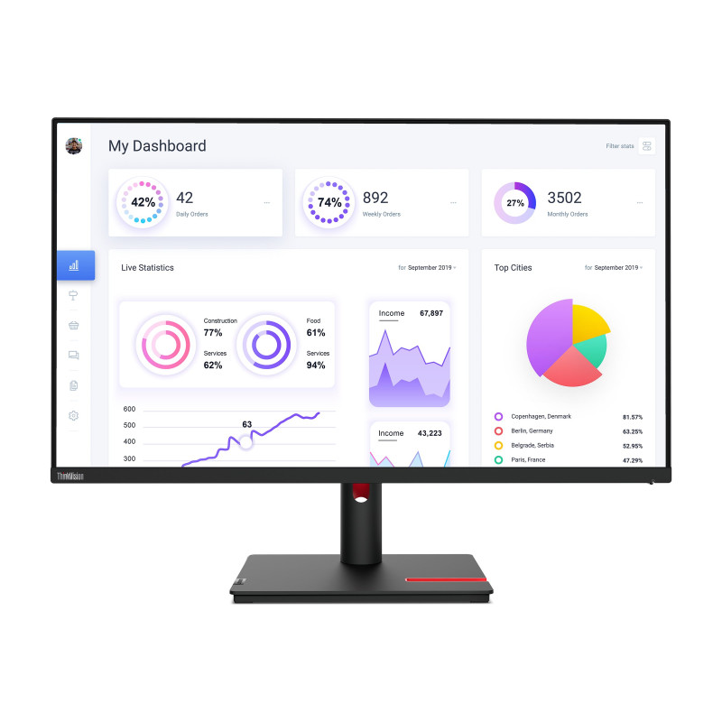 Lenovo | ThinkVision | T32p-30 | 31.5 " | IPS | 16:9 | 60 Hz | 4 ms | 3840 x 2160 pixels | 350 cd/m | HDMI ports quantity 1 | Bl