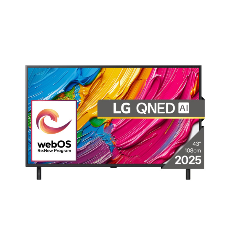 LG 43QNED80A3A | 43 | Smart TV | webOS 25 | UHD | Black