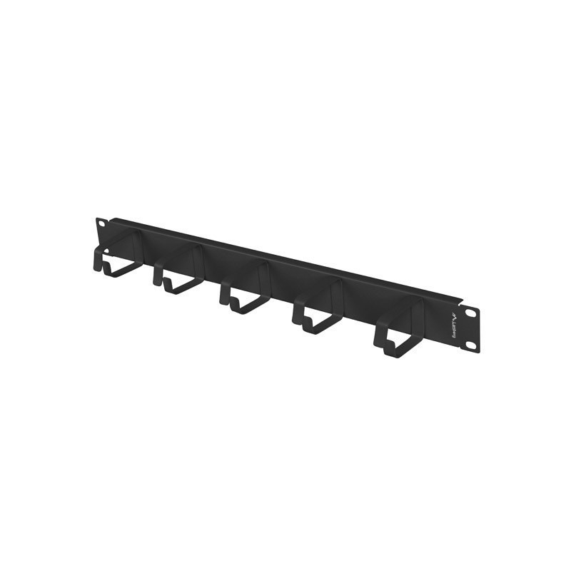 Lanberg 19" Cable Management 5 Rings, Type B, 1U | AK-1701-B | Black