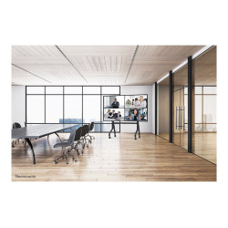 Neomounts Floor stand | FL50-575BL1 TV trolley | Adjustable Height | 65-110 " | Maximum weight (capacity) 125 kg | Black