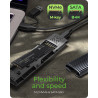 Raidsonic | M.2 NVMe and SATA SSD Enclosure via USB Type-C | IB-1808MCT-CU31