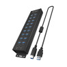Raidsonic | 20-in-1 USB HUB with power supply, on/off button and mounting brackets | IB-HUB1720-U3