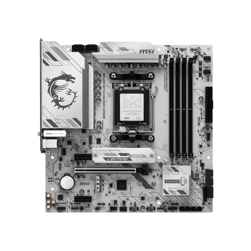 MSI B850M GAMING PLUS WIFI6E | Processor family AMD | Processor socket AM5 | Supported hard disk drive interfaces SATA, M.2 | Nu