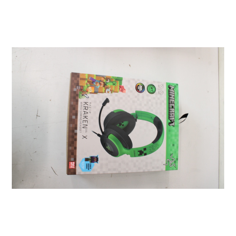 SALE OUT. Razer Kraken V4 X Gaming Headset, Minecraft Edition, Wired | Razer Gaming Headset | Kraken V4 X | Wired | Over-Ear | M