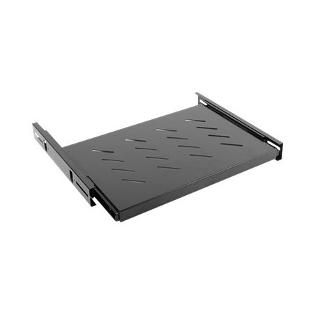 Lanberg 19" sliding shelf 1U/465x347mm, max load capacity up to 60kg | AK-1006-B | Black