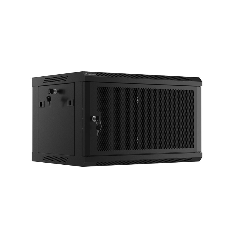 Lanberg | Rack cabinet 19" wall-mount 6U/600x450 with perforated door (flat pack) | WF01-6406-23B | Black