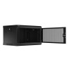 Lanberg | Rack cabinet 19" wall-mount 6U/600x450 with perforated door (flat pack) | WF01-6406-23B | Black