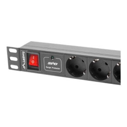 Lanberg | Power Distribution unit (PDU) 19" 1U 10A 2M 7X Schuko Outlets | PDU-07F-0200-IEC-BK