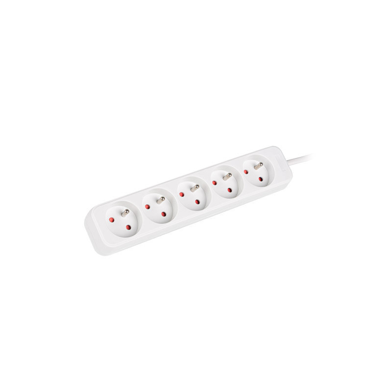 Lanberg Cable Power Strip, 5X French Outlets Quality-Grade Copper, 1.5 m | PS0-05E-0150-W