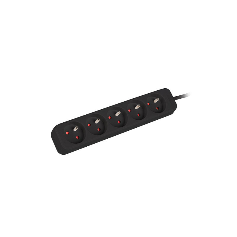 Lanberg Cable Power Strip, 5X French Outlets Quality-Grade Copper, 3 m | PS0-05E-0300-BK