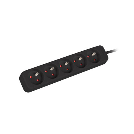 Lanberg Cable Power Strip, 5X French Outlets Quality-Grade Copper, 3 m | PS0-05E-0300-BK