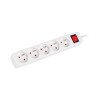 Lanberg Cable Power Strip, 5X French Outlets with Switch, Quality-Grade Copper, 3 m | PS1-05E-0300-W