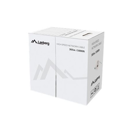 Lanberg LAN Cable Cat.6 UTP, Solid CU Fluke Passed | LCU6-12CU-0305-S | 305 m