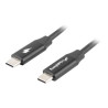 Lanberg USB-C 2.0 Cable, Quick Charge 4.0 | CA-CMCM-40CU-0018-BK | USB Type-C to USB Type-C | 1.8 m