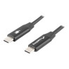 Lanberg USB-C 2.0 Cable, Quick Charge 4.0 | CA-CMCM-40CU-0018-BK | USB Type-C to USB Type-C | 1.8 m