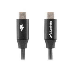 Lanberg USB-C 2.0 Cable, Quick Charge 4.0 | CA-CMCM-40CU-0018-BK | USB Type-C to USB Type-C | 1.8 m