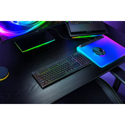 Razer BlackWidow V4 Low-profile HyperSpeed | Gaming keyboard | Wireless | US | Bluetooth, 2.4 GHz, USB Type-C | Yellow Linear