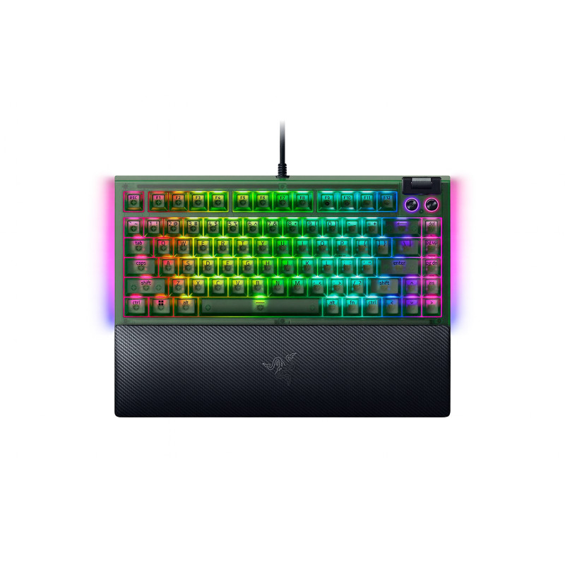 Razer BlackWidow V4 75% | Mechanical Gaming keyboard | Wired | US | Phantom Green Edition | Razer Mechanical Switches (Tactile)