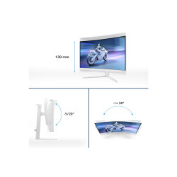 Philips 27M2C5501/00 | 27 " | VA | Quad HD | 16:9 | 1 ms | 2560 x 1440 pixels | 300 cd/m | HDMI ports quantity 2 | White