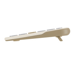 Asus Marshmallow KW100 | Keyboard | Wireless | US International | Oat Milk | Bluetooth