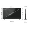 Sharp | 55HP5265E | 55 | Smart TV | Google TV | UHD | Black