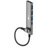 Goobay 76562 Slim 4-Port USB-Hub, USB-C auf USB-C /USB-A, 5 Gbit/s, Grey | Goobay