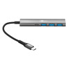Goobay 76562 Slim 4-Port USB-Hub, USB-C auf USB-C /USB-A, 5 Gbit/s, Grey | Goobay