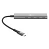 Goobay 76564 Slim 4-Port USB-Hub, USB-C auf USB-C , 5 Gbit/s, Grey | Goobay