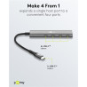 Goobay 76564 Slim 4-Port USB-Hub, USB-C auf USB-C , 5 Gbit/s, Grey | Goobay