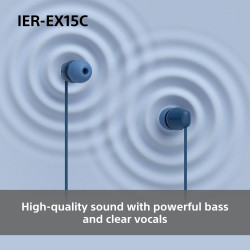 Sony Earbuds | IER EX15C | Wired | In-ear | Microphone | White