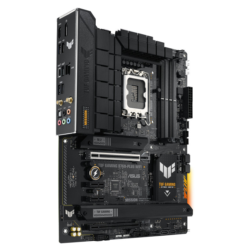 Asus TUF GAMING B760-PLUS WIFI | Processor family Intel | Processor socket LGA1700 | Supported hard disk drive interfaces SATA, 