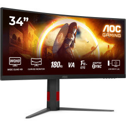 AOC CU34G4 | 34 " | Fast VA | UWQHD | 21:9 | 180 Hz | 1 ms | 3440 x 1440 pixels | 300 cd/m | HDMI ports quantity 2 | Black