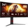 AOC CU34G4 | 34 " | Fast VA | UWQHD | 21:9 | 180 Hz | 1 ms | 3440 x 1440 pixels | 300 cd/m | HDMI ports quantity 2 | Black
