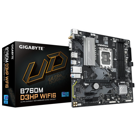 Gigabyte B760M D3HP WIFI6 | Processor family Intel | Processor socket LGA1700 | DDR5 | Supported hard disk drive interfaces M.2,