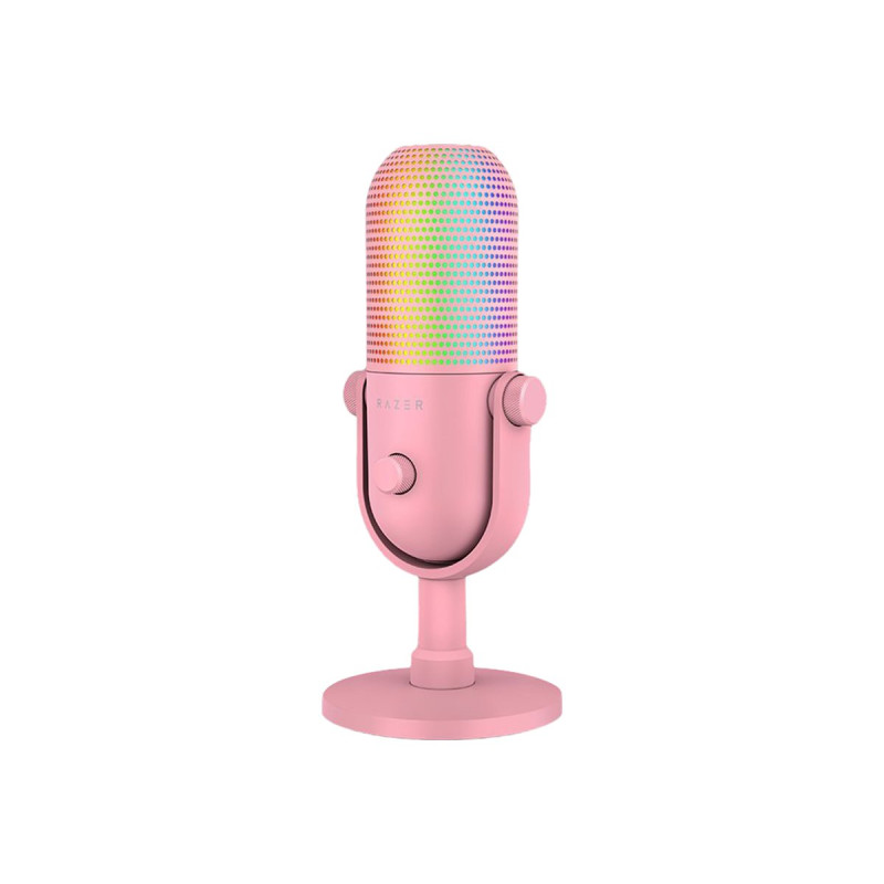 Razer | RGB USB Microphone with Tap-to-Mute | Seiren V3 Chroma | Quartz | No
