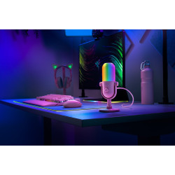 Razer | RGB USB Microphone with Tap-to-Mute | Seiren V3 Chroma | Quartz | No