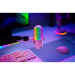 Razer | RGB USB Microphone with Tap-to-Mute | Seiren V3 Chroma | Quartz | No
