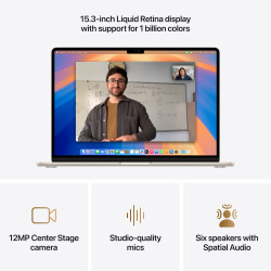 Apple MacBook | Air | Starlight | 15 " | IPS | 2880 x 1864 pixels | Apple M4 | 16 GB | Solid-state drive capacity 512 GB | Apple