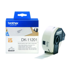 Brother | DK-11201 Standard Address Labels | Black, White | DK | 29mm x 90mm