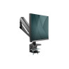 Digitus Desk Mount | Universal Single Monitor Mount with Gas Spring and Clamp Mount | Adjustable Height, Rotate, Tilt, Swivel | 