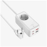 Fixed harging Strip power extension adapter with 2x USB-C and 2x USB, GaN III, 1.5m, PD 65W | FIXCS65-1.5-WH