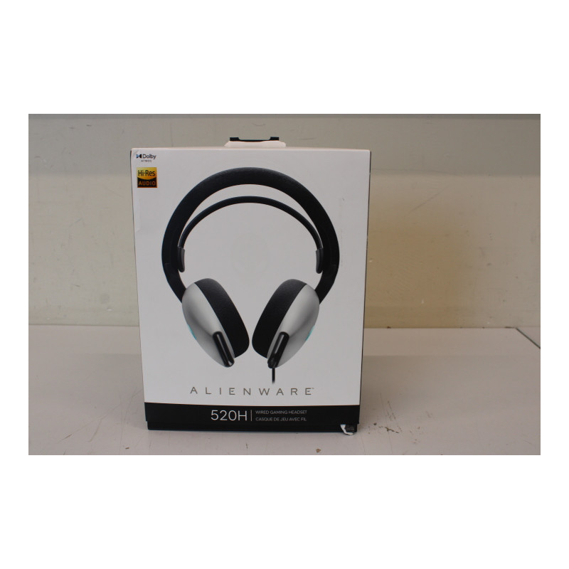 SALE OUT. | Dell | Alienware Wired Gaming Headset | AW520H | Wired | Over-Ear | USED, DIRTY, CORD PROTECTION DAMAGED | Noise can