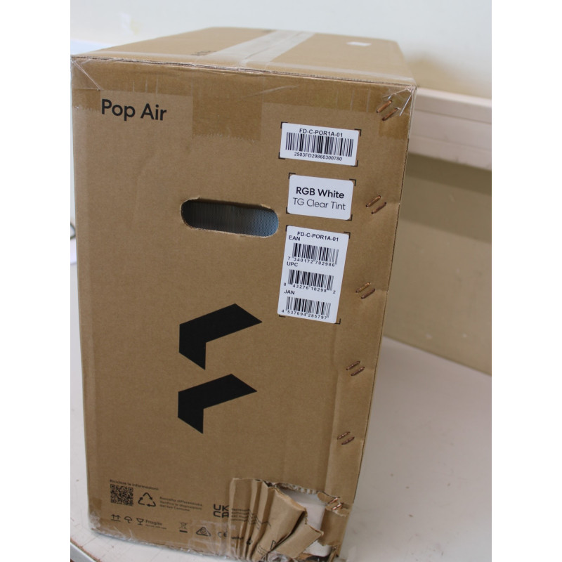 SALE OUT. Fractal Design Pop Air RGB White TG Clear Tint | Fractal Design | Pop Air RGB | Side window | White TG Clear Tint | AT