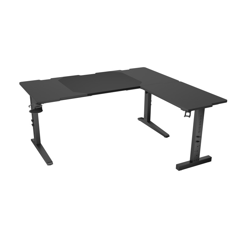 Genesis Gaming Desk | Holm 160 Modular Corner | Black/Anthracite