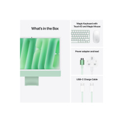 Apple iMac 24 4.5K Retina, Apple M4 10C CPU, 10C GPU/16GB/256GB SSD/Green/INT | Apple